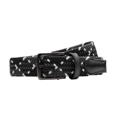 Nike Diamond Weave Stretch Woven Belt, BLACK/LT SMOKE GREY