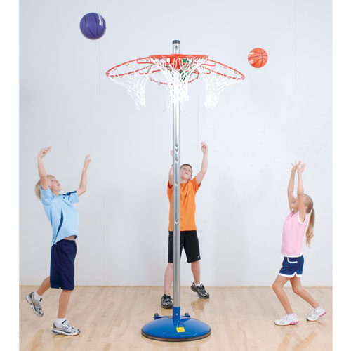 Quad Hoop Basketball Goal - 4 Goals w/ Nets and Mounting Bracket