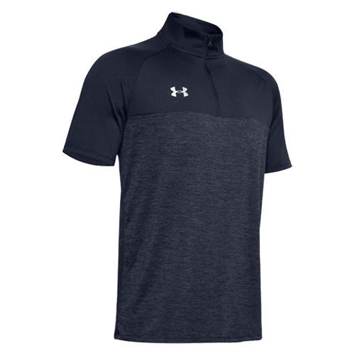 【U LAN】[1+1] Mitsui U-neck Short Sleeves UA Men's Locker Short Sleeve 1/4 Zip