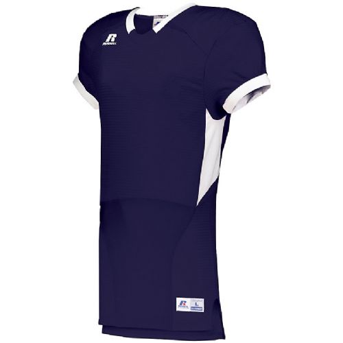 【RUSSELUNO】新品RIGHT WEIGHT JERSEY ゴルフ　ＸＬ Russell Athletic Color Block Football Jersey