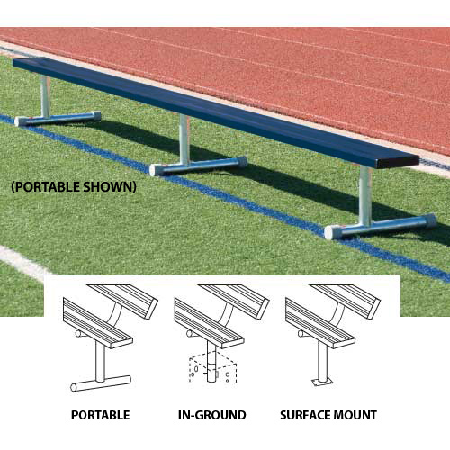 15' Permanent Bench w/o back (colored)