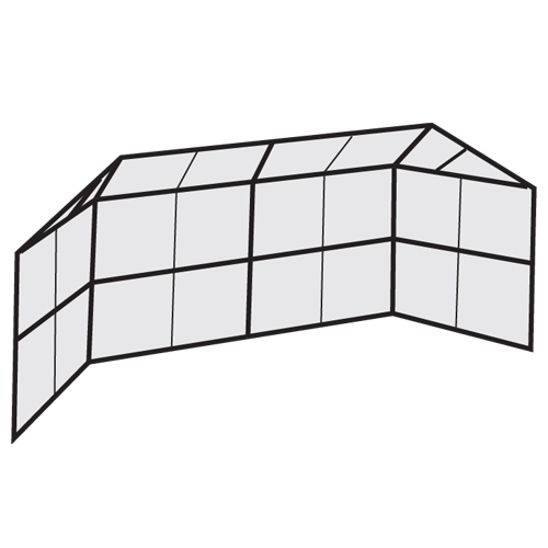 Chain Link Backstop-20' w/Hood & Wings