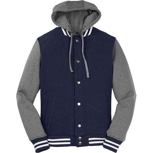Sport-Tek Men's Insulated Hooded Letterman Jacket
