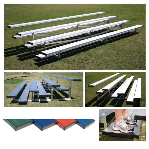 4 Row 7.5' Low Rise Pref. Bleacher
