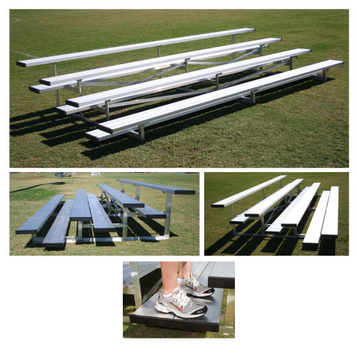 4 Row 7.5' Low Rise Pref. Bleacher