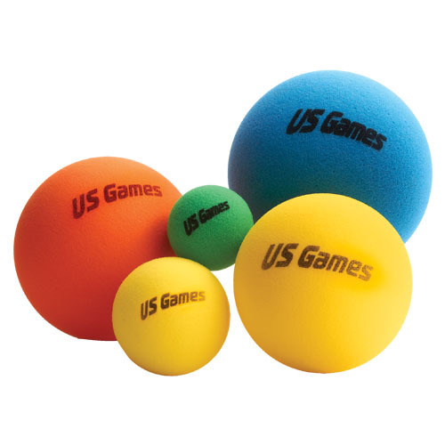 US-Games Uncoated Economy Foam Ball - 8 in.