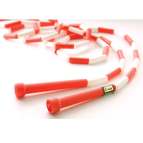 7' Segmented Skip Rope Red/White