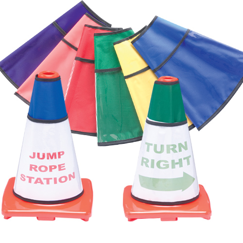 Cone Cover Clear Pockets - Color My Class (Set of 6)