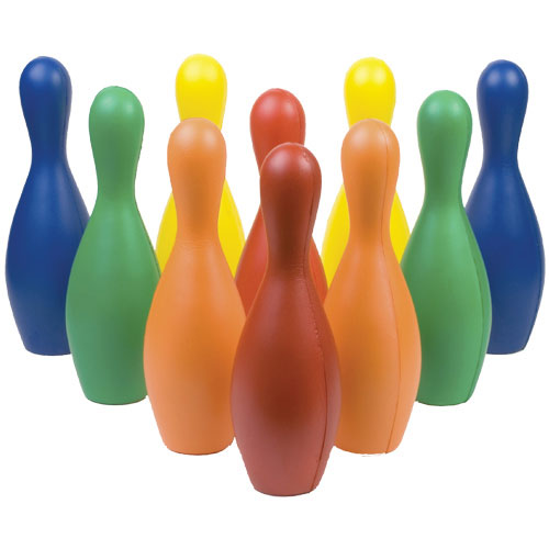 Multi-Color Plastic Bowling Set (Pins Only)