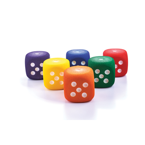 VOIT Tuff Coated Foam Dice - Color My Class (Set of 6)