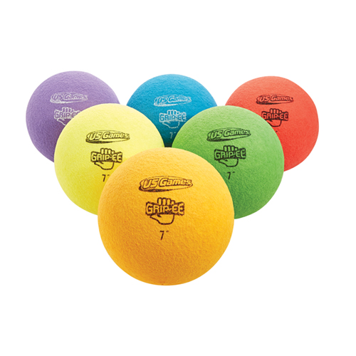 US Games Grippee Balls - 8.25 in. - Color My Class (Set of 6)