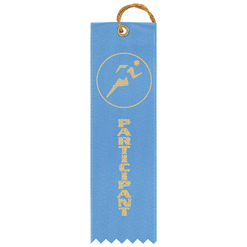 Athletic Award Ribbon - Participant Light Blue (Pack of 50)