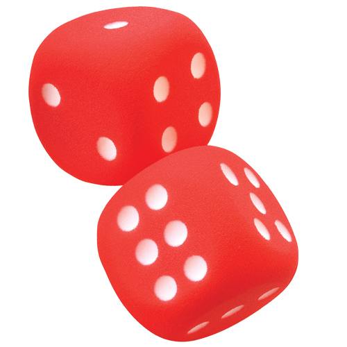 Voit Tuff Coated Foam Dice - Red