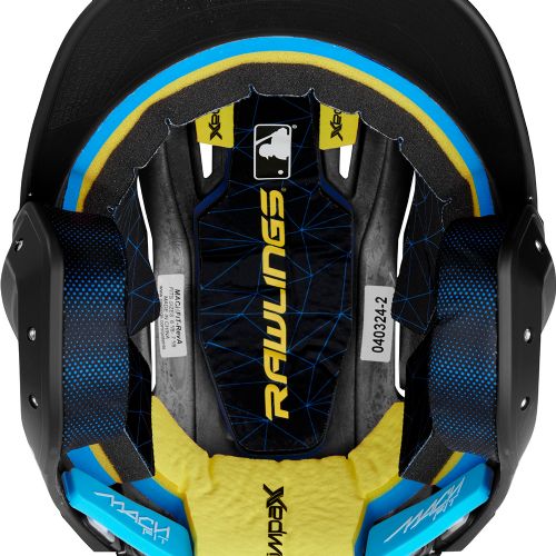 Casque De Frappe Baseball Rawlings Mach Fit - Taille OSFM (One Size Fits Most) - Noir - Certifié NOCSAE