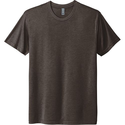 Next Level 6010 Men's Tri-Blend Crew Neck T-Shirt - Premium Heather Color, Size 2XL (50/25/25 Poly/Cotton/Rayon)